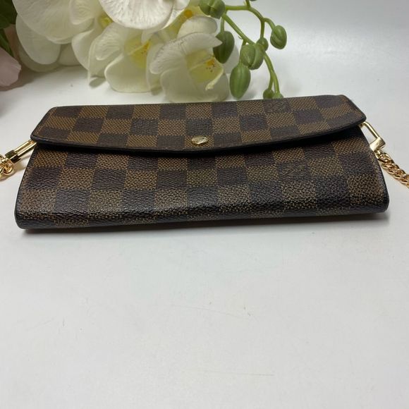 AUTHENTIC Louis Vuitton Damier Azur Wallet on Chain - Picture 8 of 15